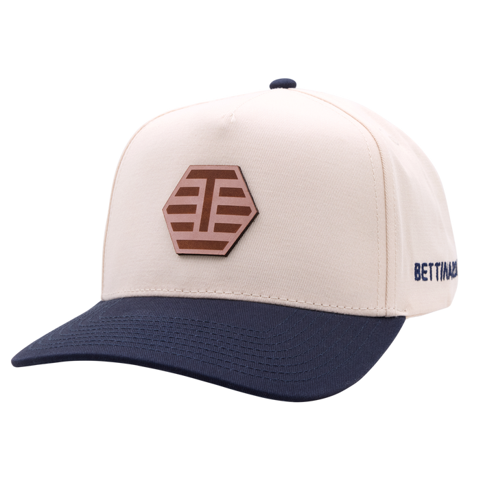 Bettinardi T-Hive Applique Champ Snapback Trucker Hat (Navy/Off White)