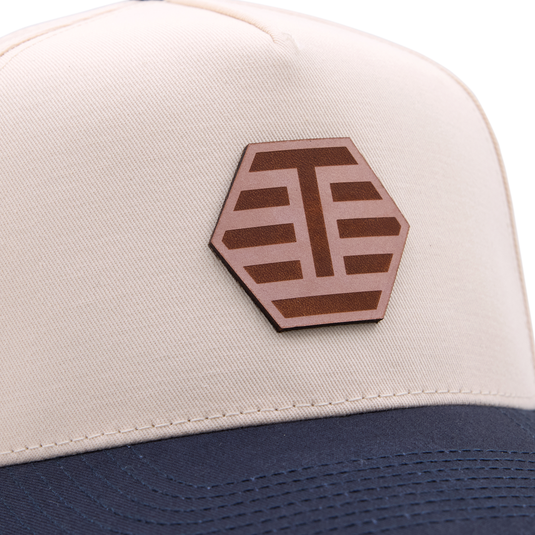 Bettinardi T-Hive Applique Champ Snapback Trucker Hat (Navy/Off White)