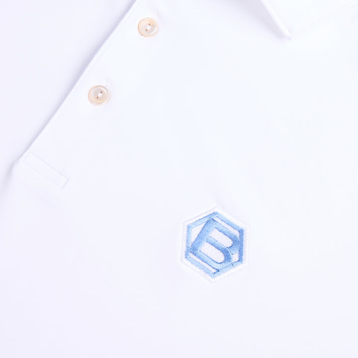 Bettinardi Peter Millar Hex B Solid Performance Jersey Polo (White)