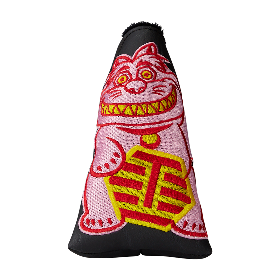 Lucky Cat Black/Pink Putter Headcover – Studio B