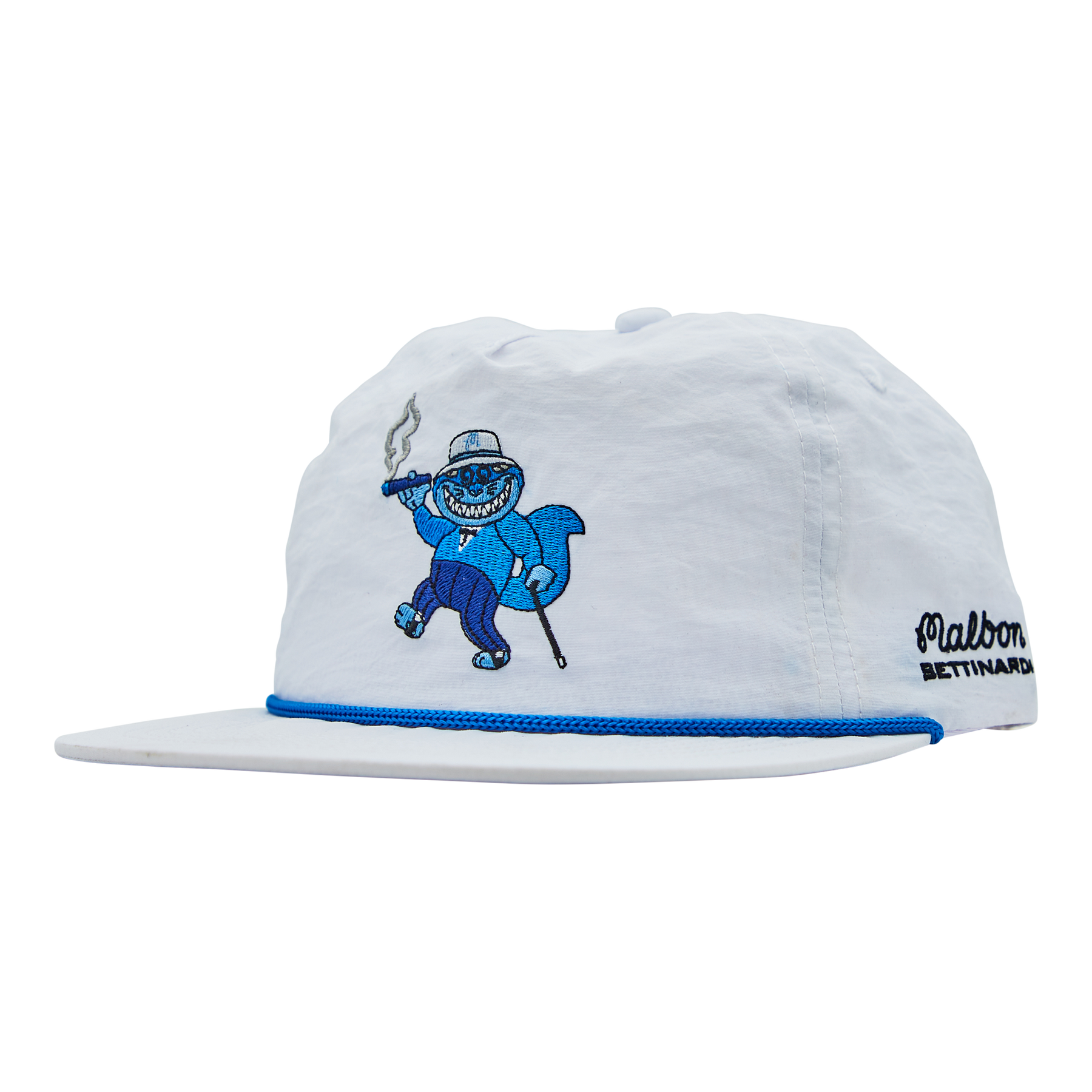 Betti x Malbon Buckets Gangster Fat Cat Hat White Studio B