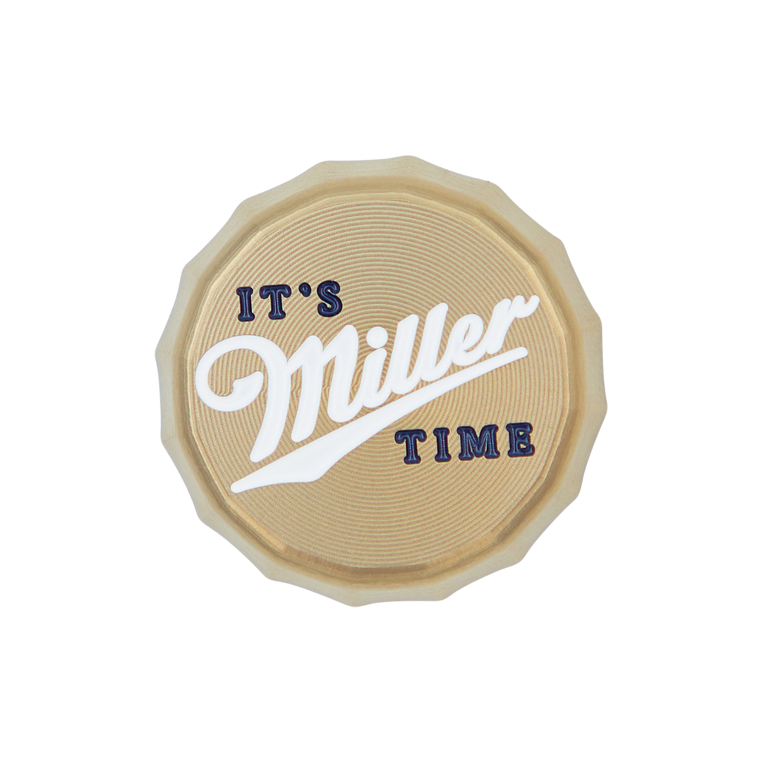 Bettinardi X Miller Lite Gold Flame Bottle Cap Ball Marker - Top