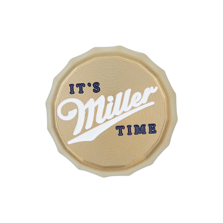 Bettinardi X Miller Lite Gold Flame Bottle Cap Ball Marker - Top