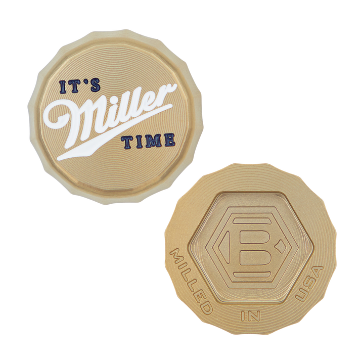 Bettinardi X Miller Lite Gold Flame Bottle Cap Ball Marker