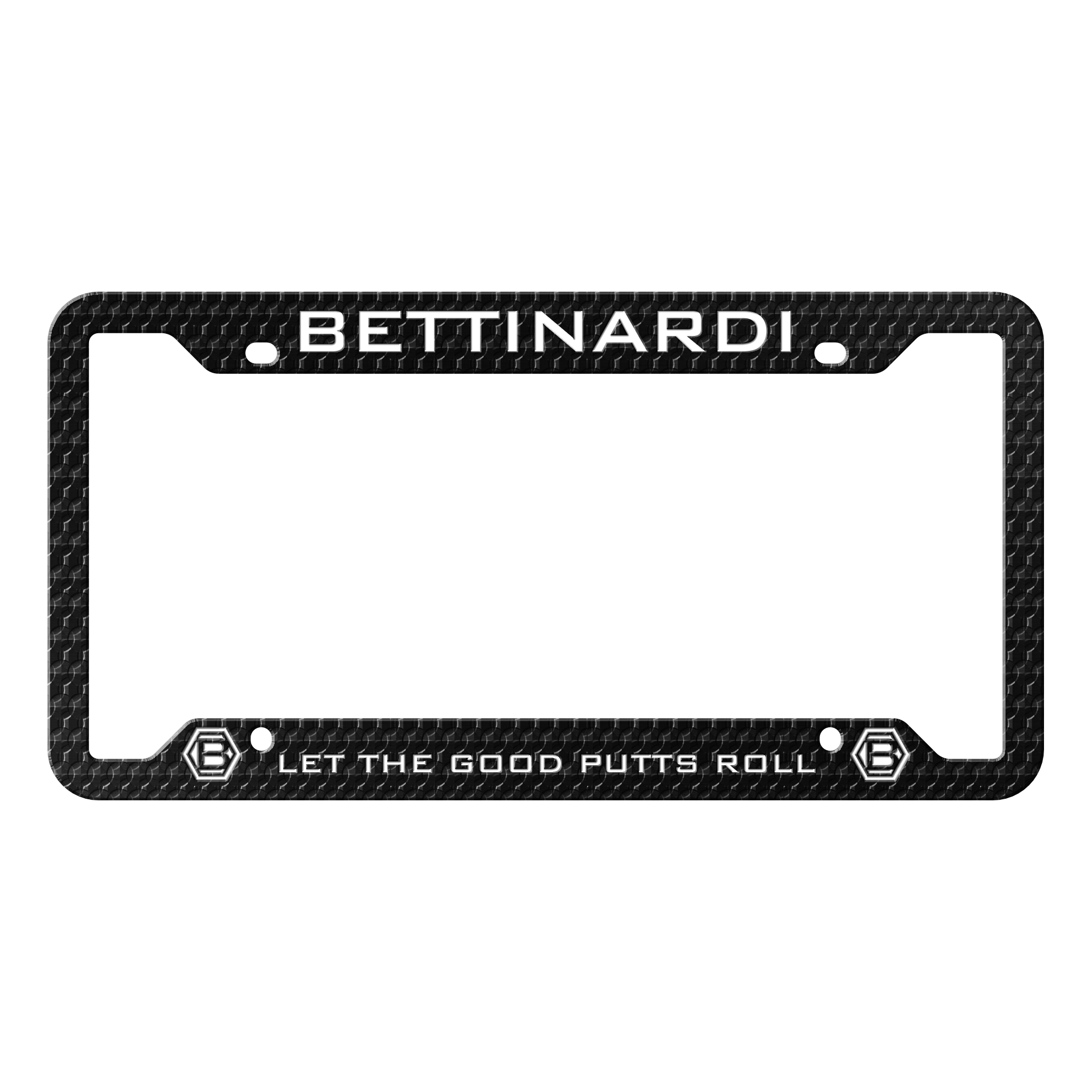 Bettinardi Let the Good Putts Roll License Plate Holder (Black)