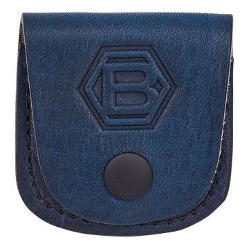 Navy Blue Leather Ball Marker Holder