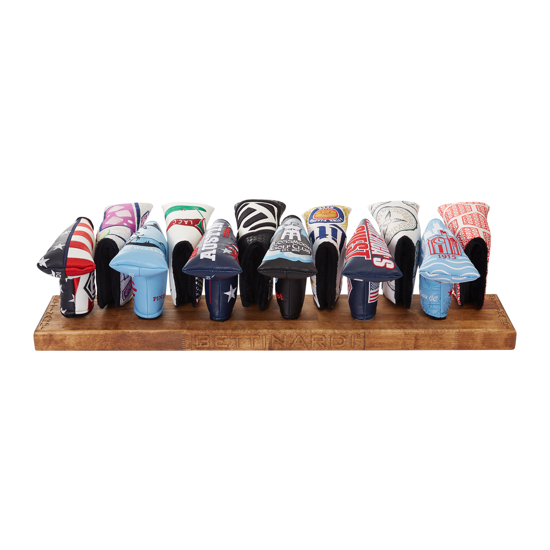 Hand-Crafted Bettinardi Headcover Display - Front with Headcovers
