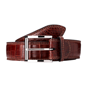 Genuine Crocodile Belt (Brown)