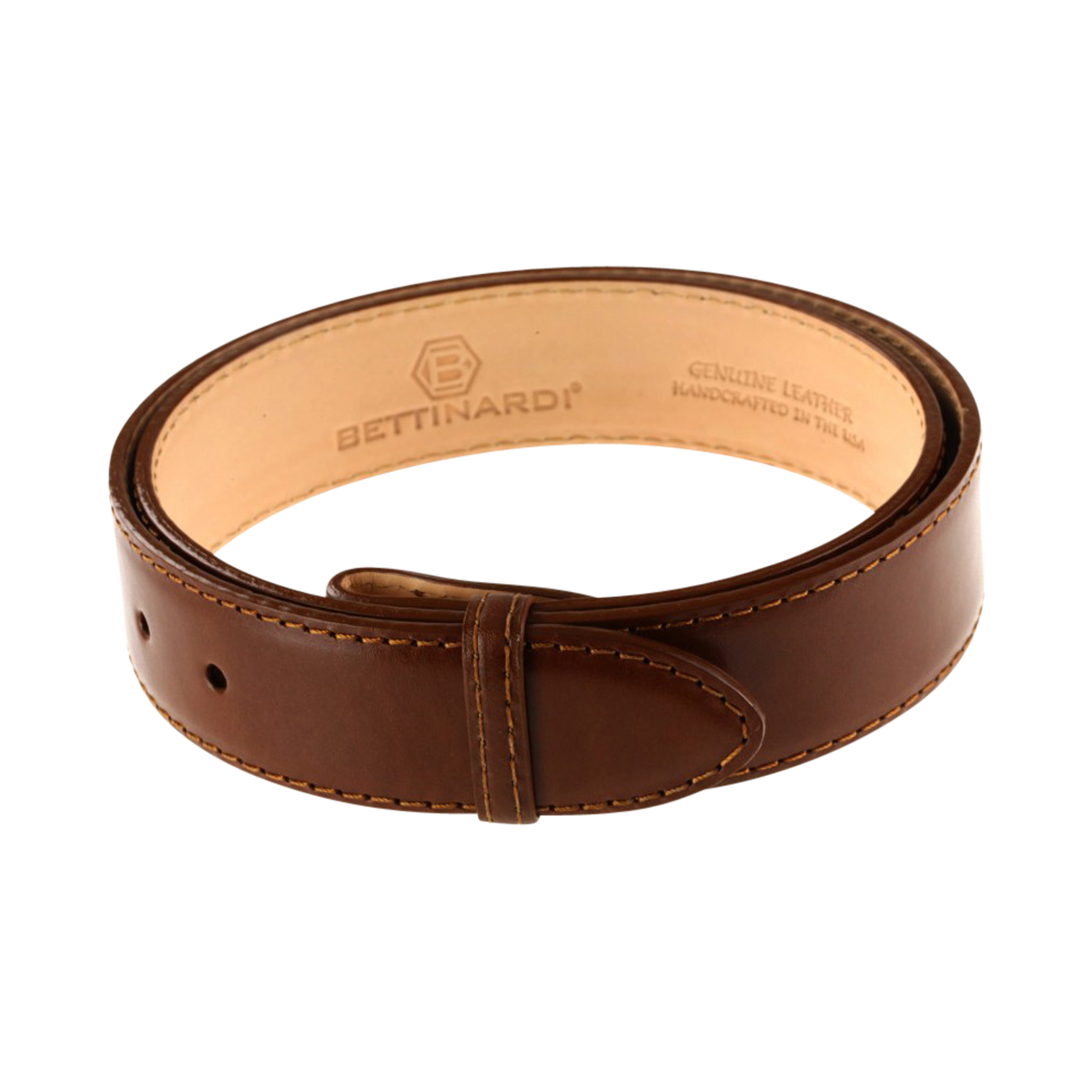 Papaya Brown Leather Belt